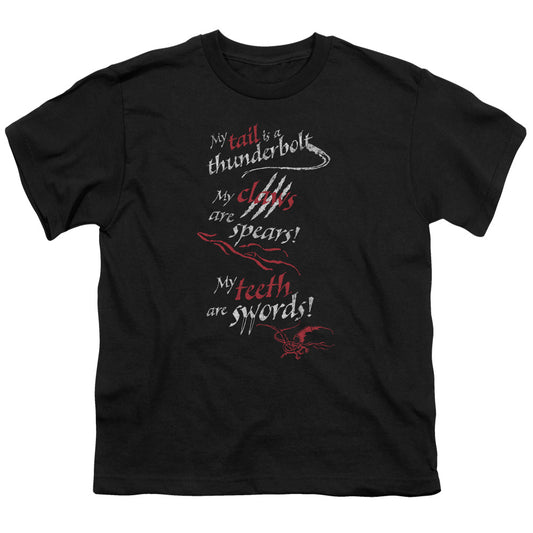 Hobbit - Tail Claws Teeth - Short Sleeve Youth 18/1 - Black T-shirt