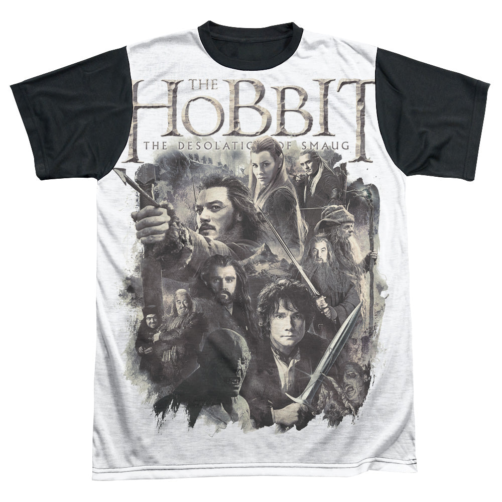Hobbit - Hollen Amarth - Short Sleeve Adult White Front Black Back   - White T-shirt