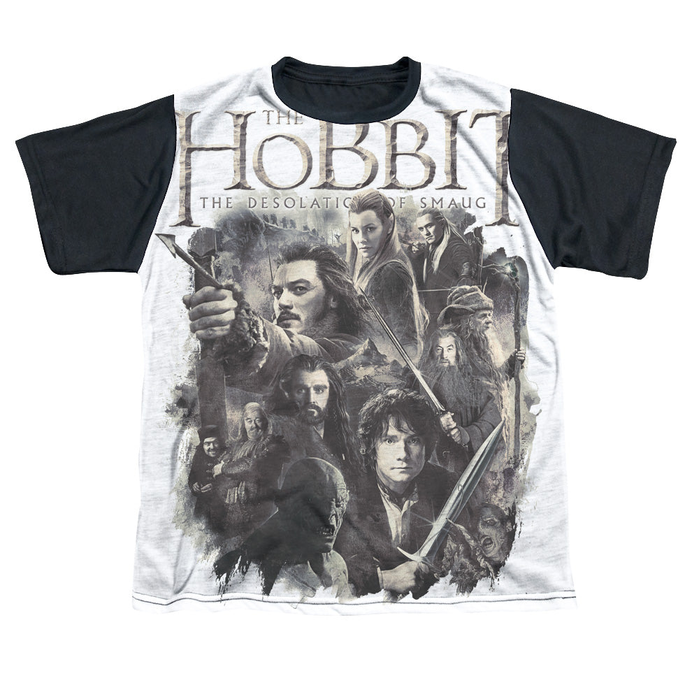 Hobbit - Hhollen Amarth - Short Sleeve Youth White Front Black Back   - White T-shirt