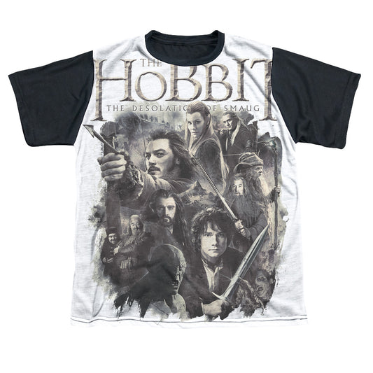 Hobbit - Hhollen Amarth - Short Sleeve Youth White Front Black Back   - White T-shirt