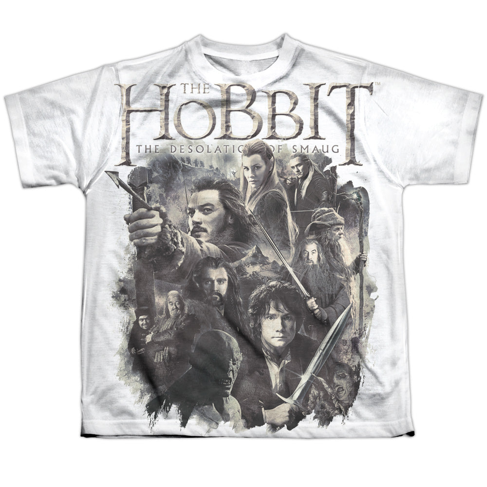 Hobbit - Hhollen Amarth - Short Sleeve Youth Poly Crew - White T-shirt