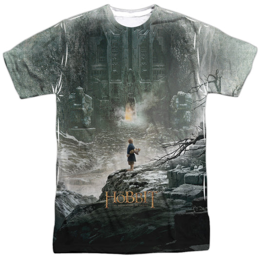 Hobbit - Big Poster - Short Sleeve Adult 100% Poly Crew - White T-shirt