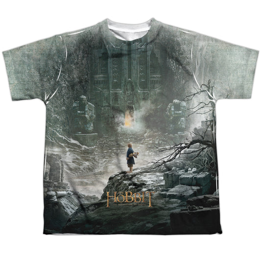 Hobbit - Big Poster - Short Sleeve Youth Poly Crew - White T-shirt