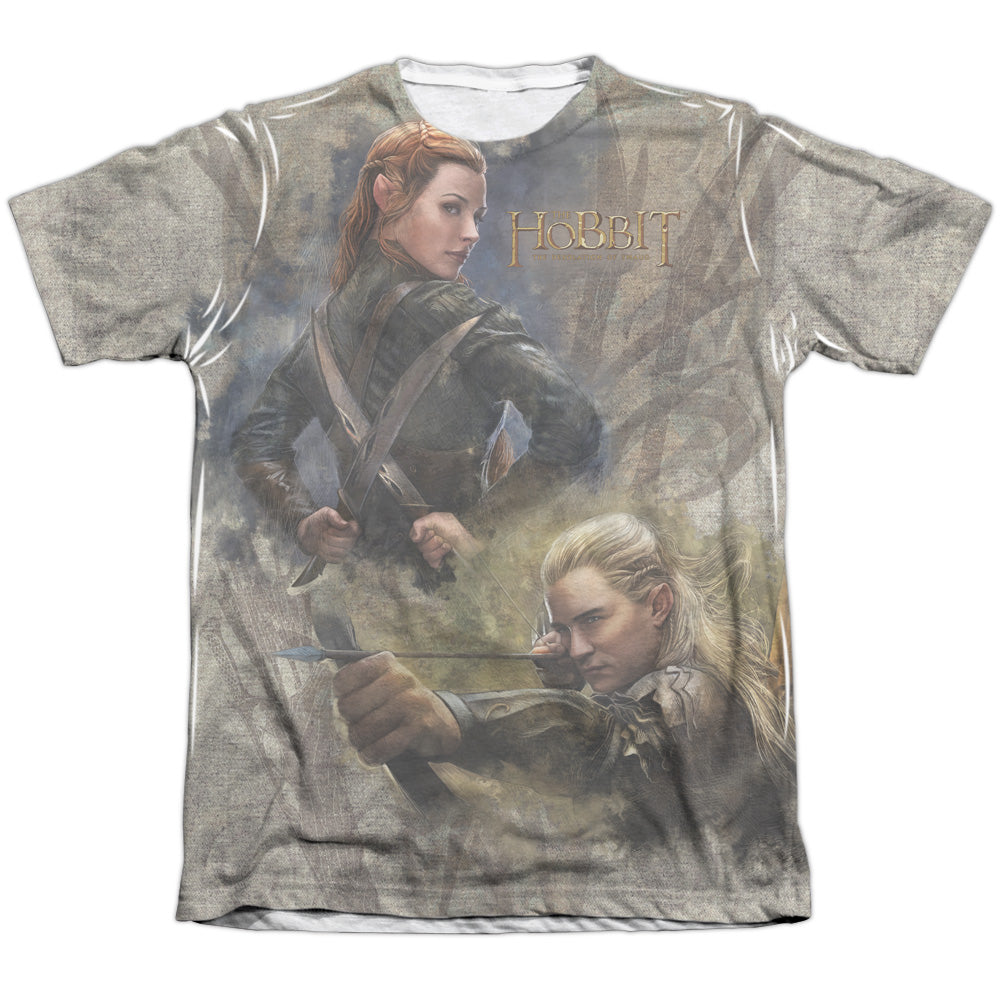 Hobbit - Elves - Adult Poly/cotton Short Sleeve Tee - White T-shirt