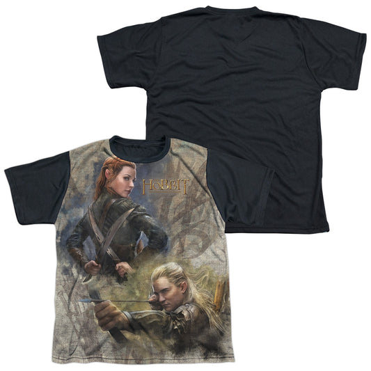 Hobbit - Elves - Short Sleeve Youth White Front Black Back   - White T-shirt