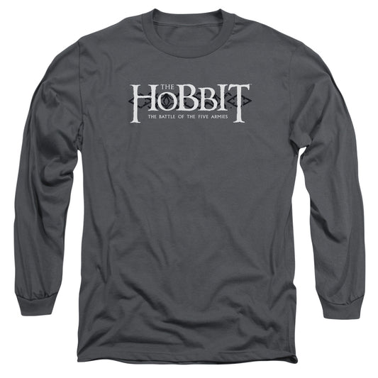 Hobbit - Ornate Logo - Long Sleeve Adult 18/1 - Charcoal T-shirt