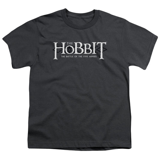 Hobbit - Ornate Logo - Short Sleeve Youth 18/1 - Charcoal T-shirt