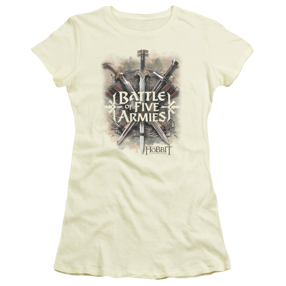 Hobbit - Battle Of Armies - Short Sleeve Junior Sheer - Cream T-shirt