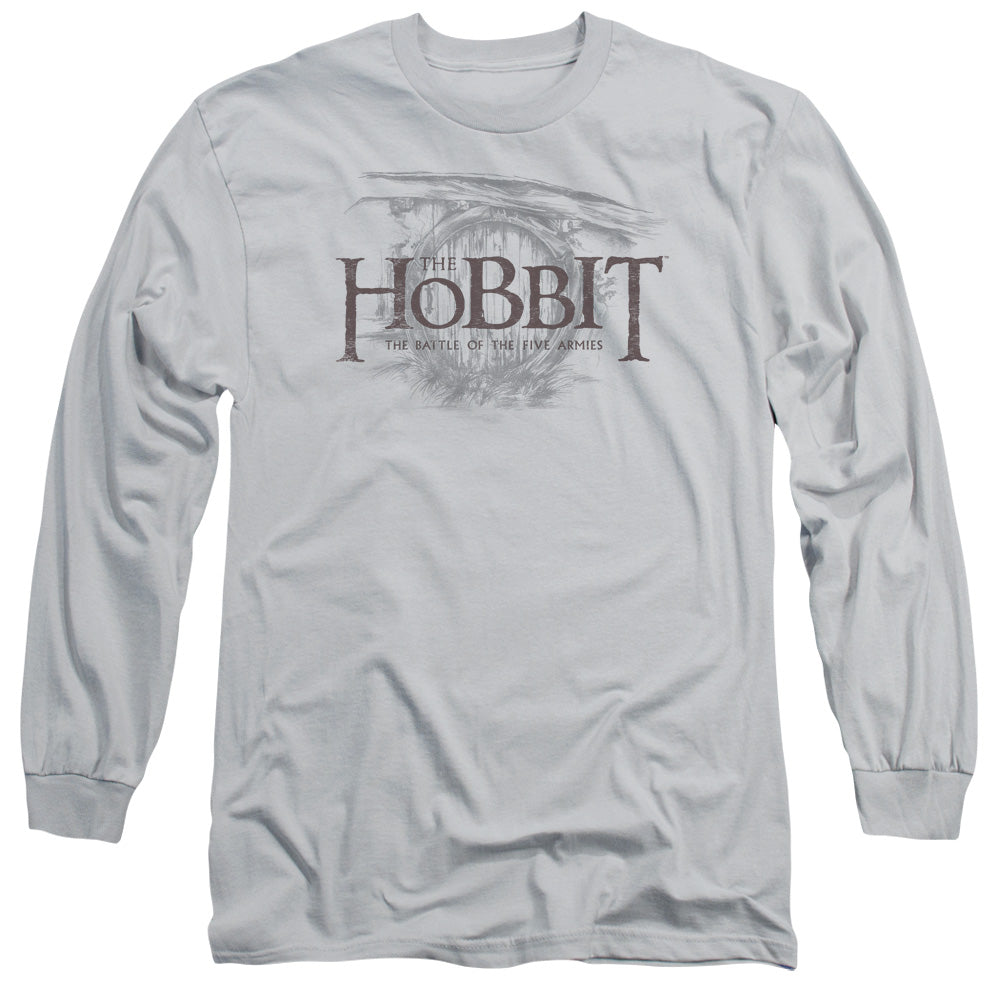 Hobbit - Door Logo - Long Sleeve Adult 18/1 - Silver T-shirt