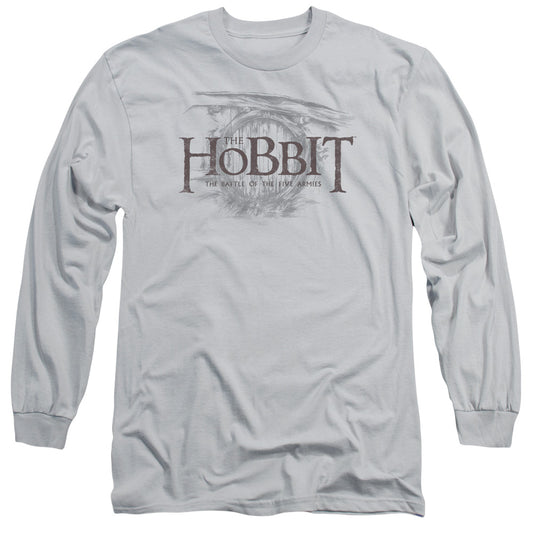 Hobbit - Door Logo - Long Sleeve Adult 18/1 - Silver T-shirt