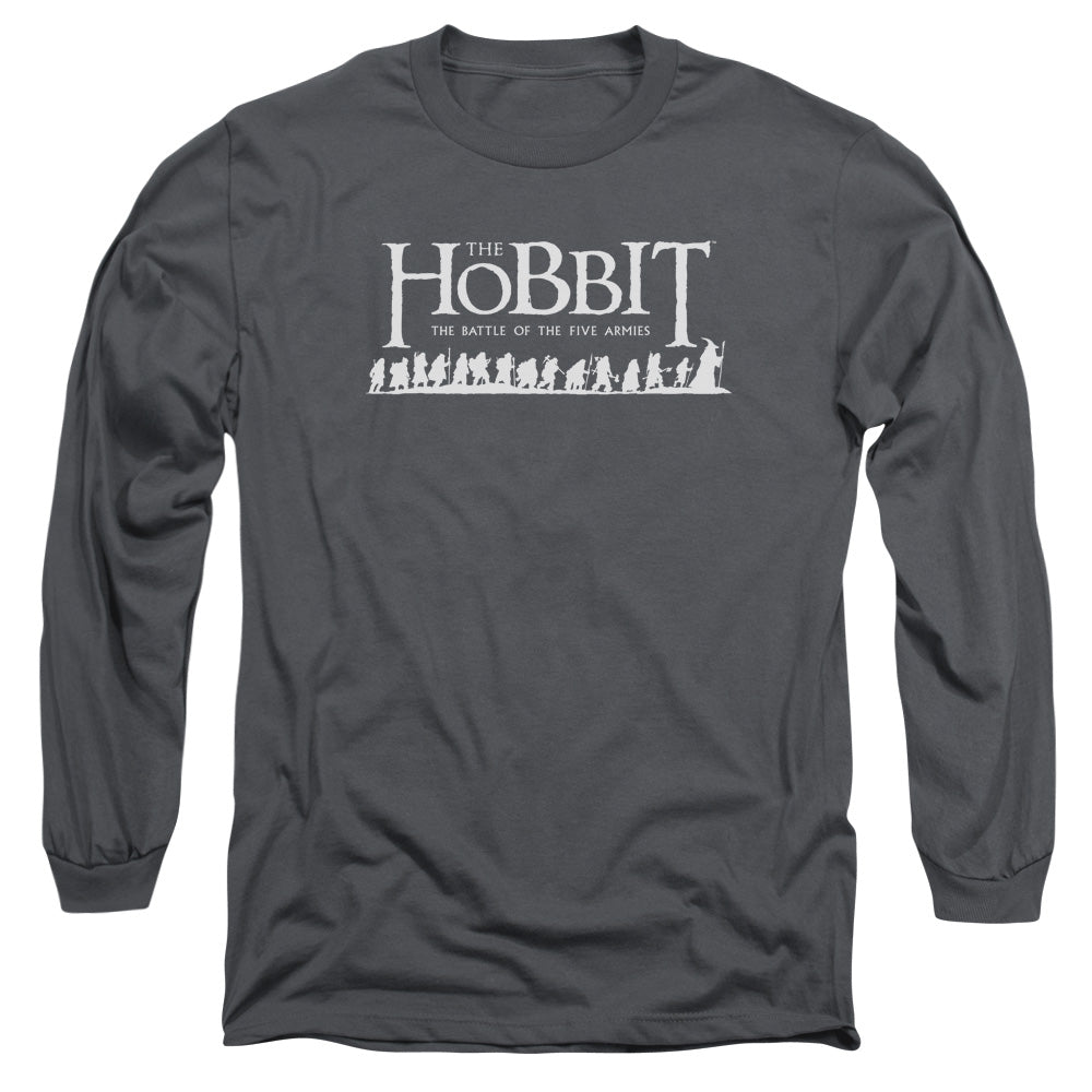 Hobbit - Walking Logo - Long Sleeve Adult 18/1 - Charcoal T-shirt