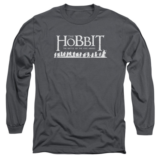 Hobbit - Walking Logo - Long Sleeve Adult 18/1 - Charcoal T-shirt