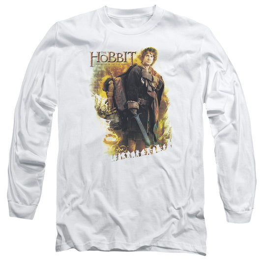 Hobbit - Bilbo - Long Sleeve Adult 18/1 - White T-shirt