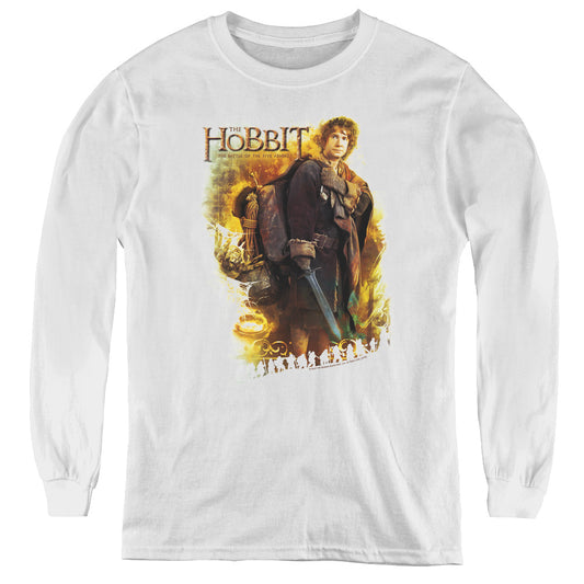 Hobbit - Bilbo - Youth Long Sleeve Tee - White