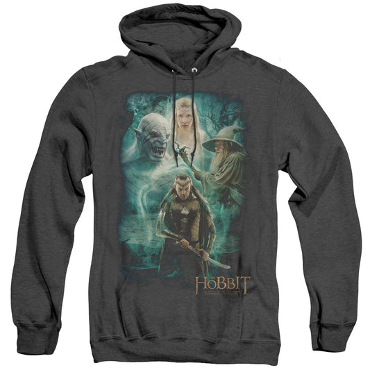 Hobbit - Elronds Crew - Adult Heather Hoodie - Black