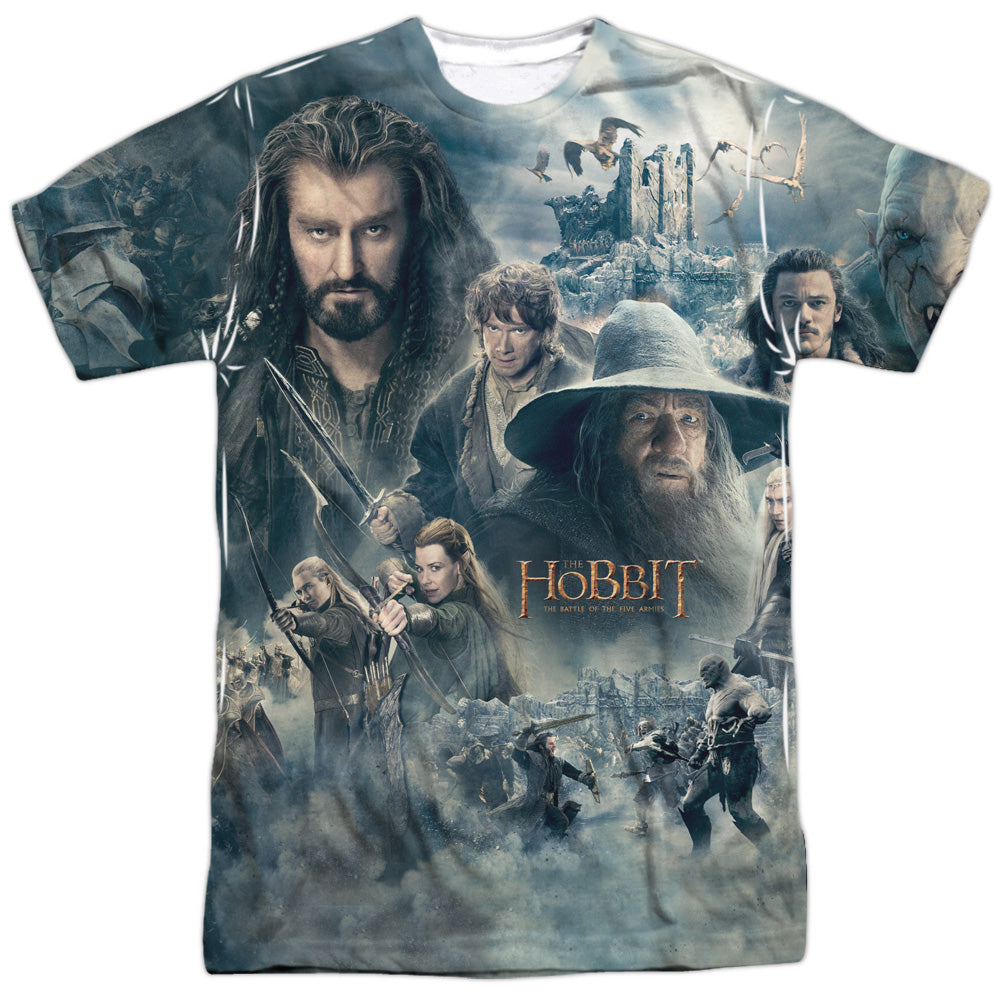 Hobbit - Epic Poster - Short Sleeve Adult Poly Crew - White T-shirt