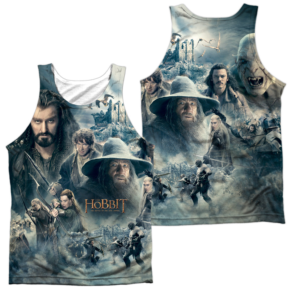 Hobbit - Epic Poster (Front/back) - Adult 100% Poly Tank Top - White