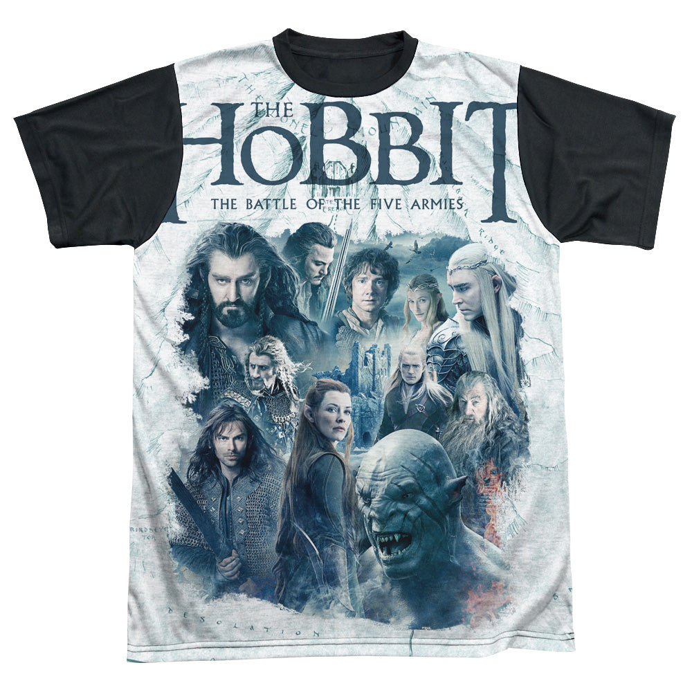Hobbit - Ready For Battle - Short Sleeve Adult White Front Black Back   - White T-shirt