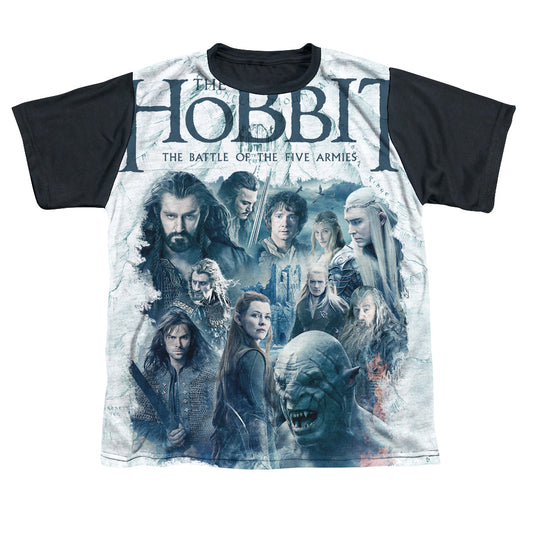 Hobbit - Ready For Battle - Short Sleeve Youth White Front Black Back   - White T-shirt