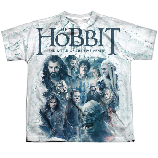 Hobbit - Ready For Battle - Short Sleeve Youth Poly Crew - White T-shirt