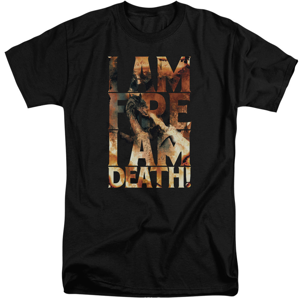 Hobbit - I Am Fire - Short Sleeve Adult Tall - Black T-shirt