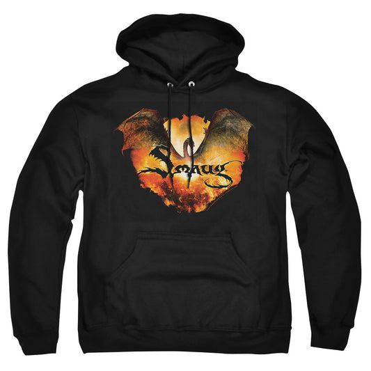 Hobbit - Reign In Flame - Adult Pull-over Hoodie - Black