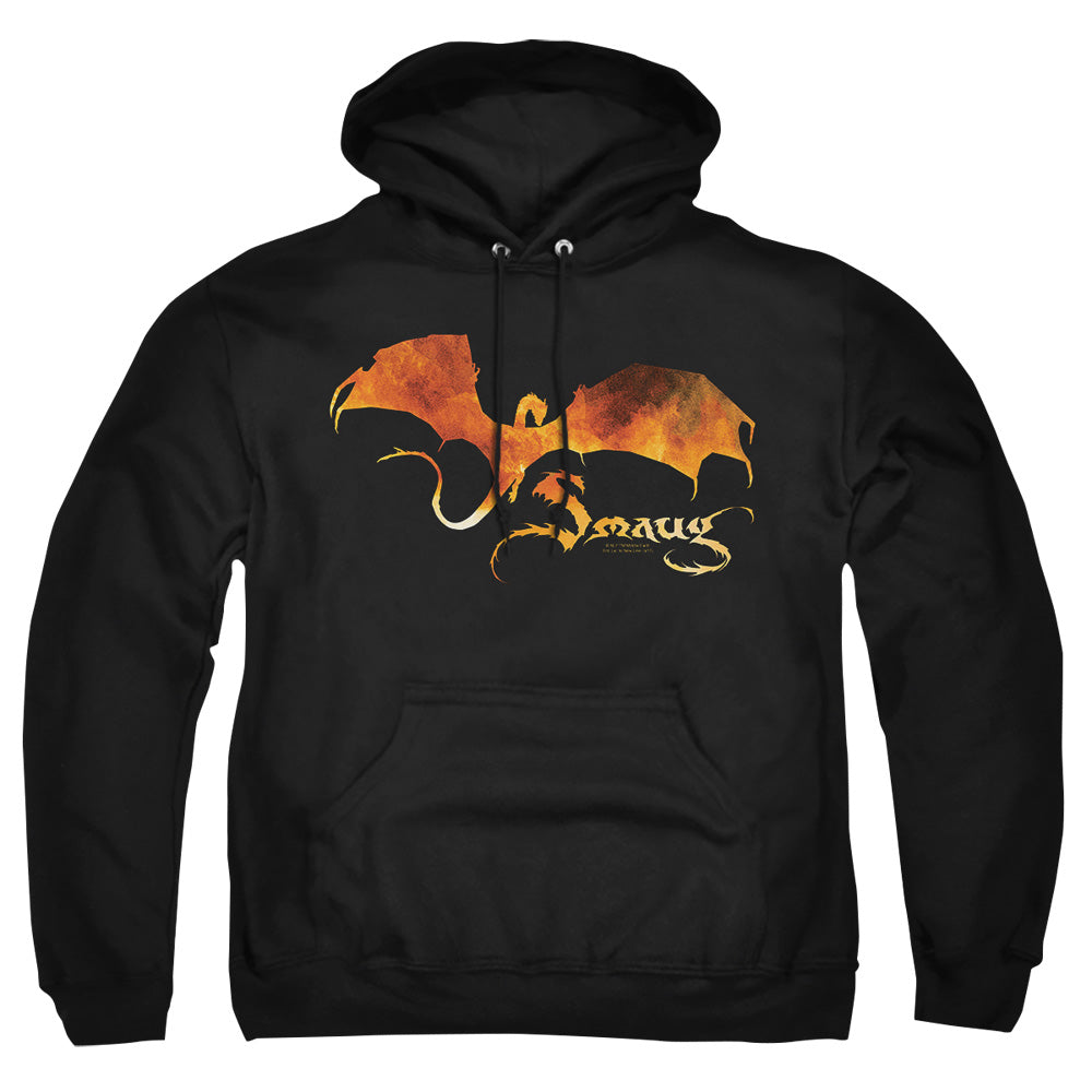 Hobbit - Smaug On Fire - Adult Pull-over Hoodie - Black