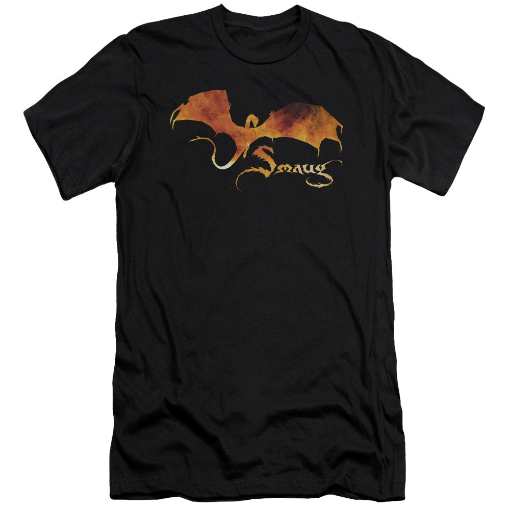 Hobbit - Smaug On Fire - Short Sleeve Adult 30/1 - Black T-shirt