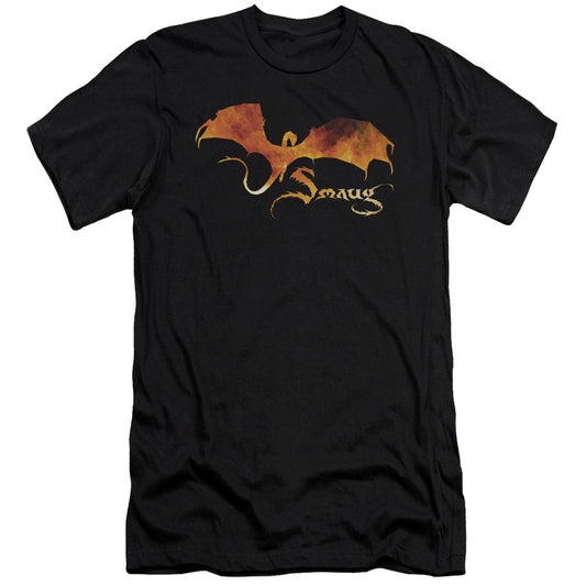 Hobbit - Smaug On Fire - Short Sleeve Adult 30/1 - Black T-shirt