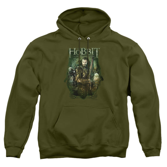 Hobbit - Thorin And Company - Adult Pull-over Hoodie - Military Green