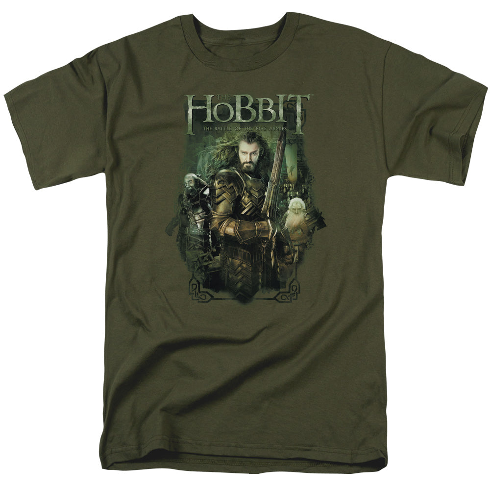 Hobbit - Thorin And Company - Short Sleeve Adult 18/1 - Military Green T-shirt