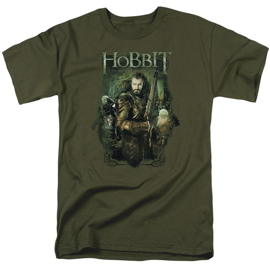 Hobbit - Thorin And Company - Short Sleeve Adult 18/1 - Military Green T-shirt