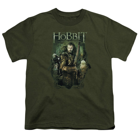 Hobbit - Thorin And Company - Short Sleeve Youth 18/1 - Military Green T-shirt