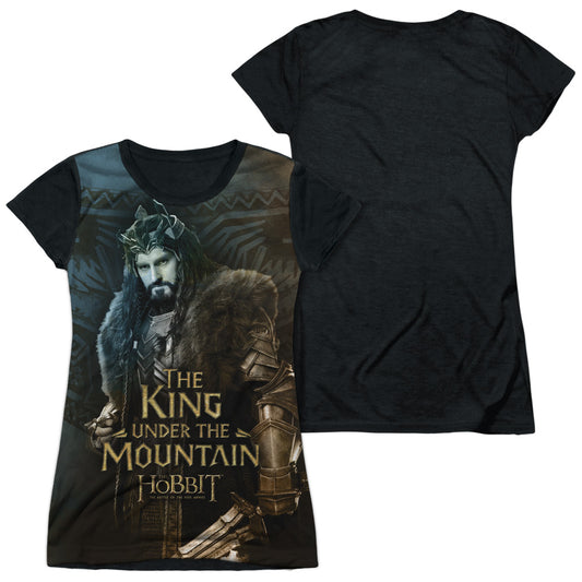 Hobbit - King - Short Sleeve Junior Poly Black Back - White T-shirt