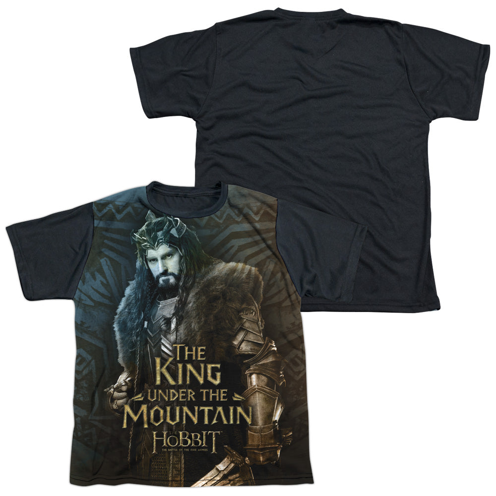 Hobbit - King - Short Sleeve Youth White Front Black Back   - White T-shirt