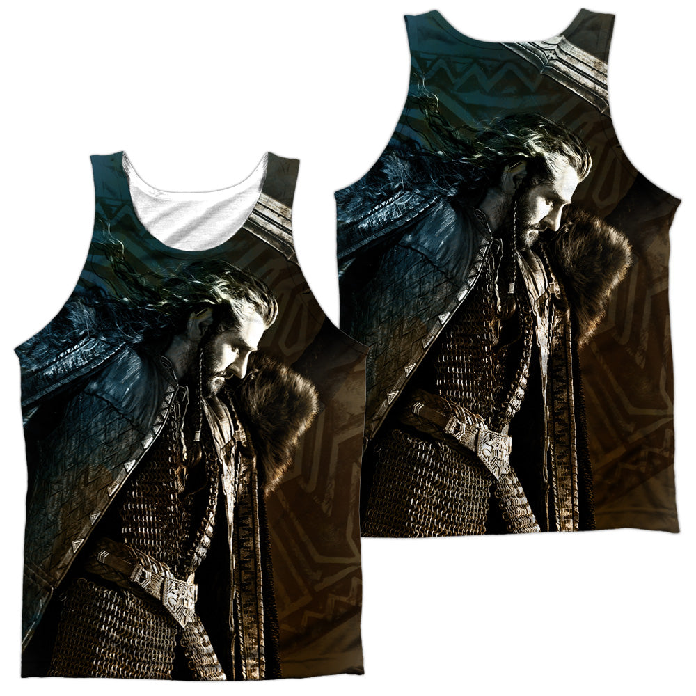 Hobbit - King (Front/back) - Adult 100% Poly Tank Top - White