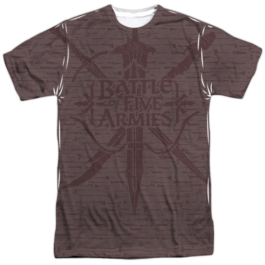 Hobbit - Weapons - Short Sleeve Adult Poly Crew - White T-shirt