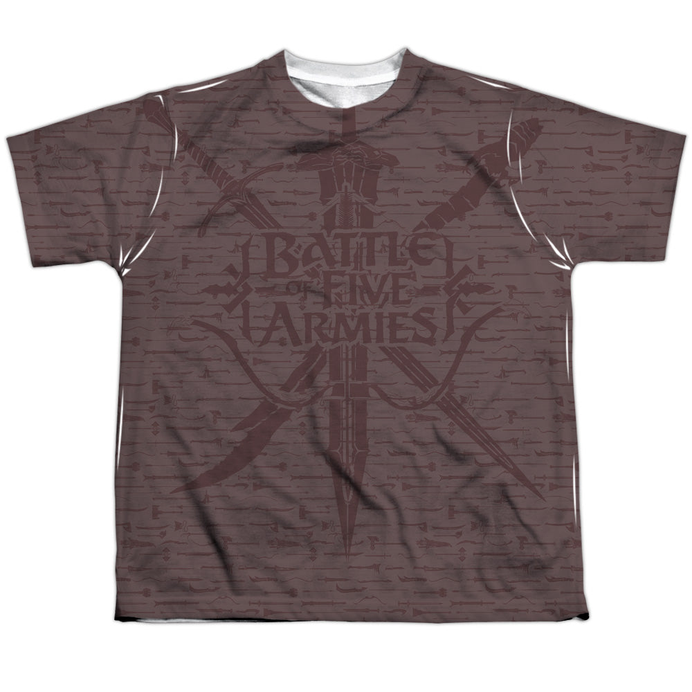 Hobbit - Weapons - Short Sleeve Youth Poly Crew - White T-shirt