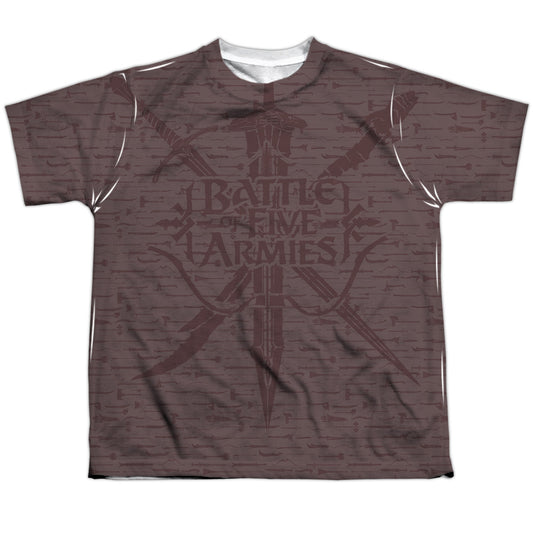 Hobbit - Weapons - Short Sleeve Youth Poly Crew - White T-shirt