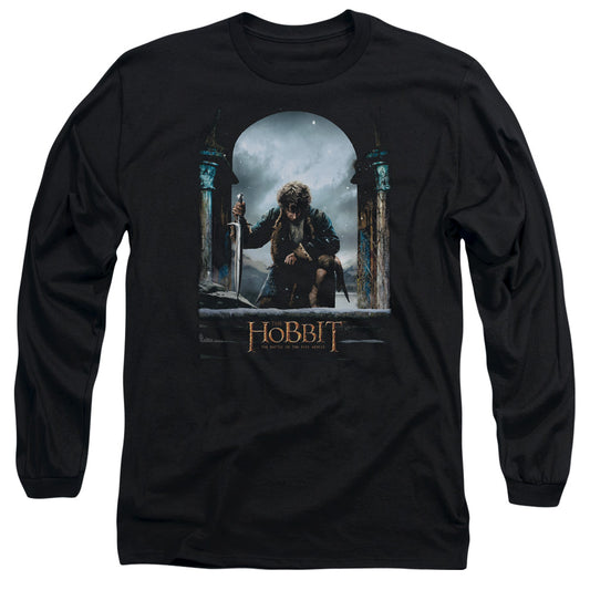 Hobbit - Bilbo Poster - Long Sleeve Adult 18/1 - Black T-shirt