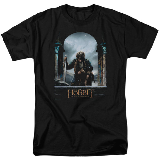 Hobbit - Bilbo Poster - Short Sleeve Adult 18/1 - Black T-shirt