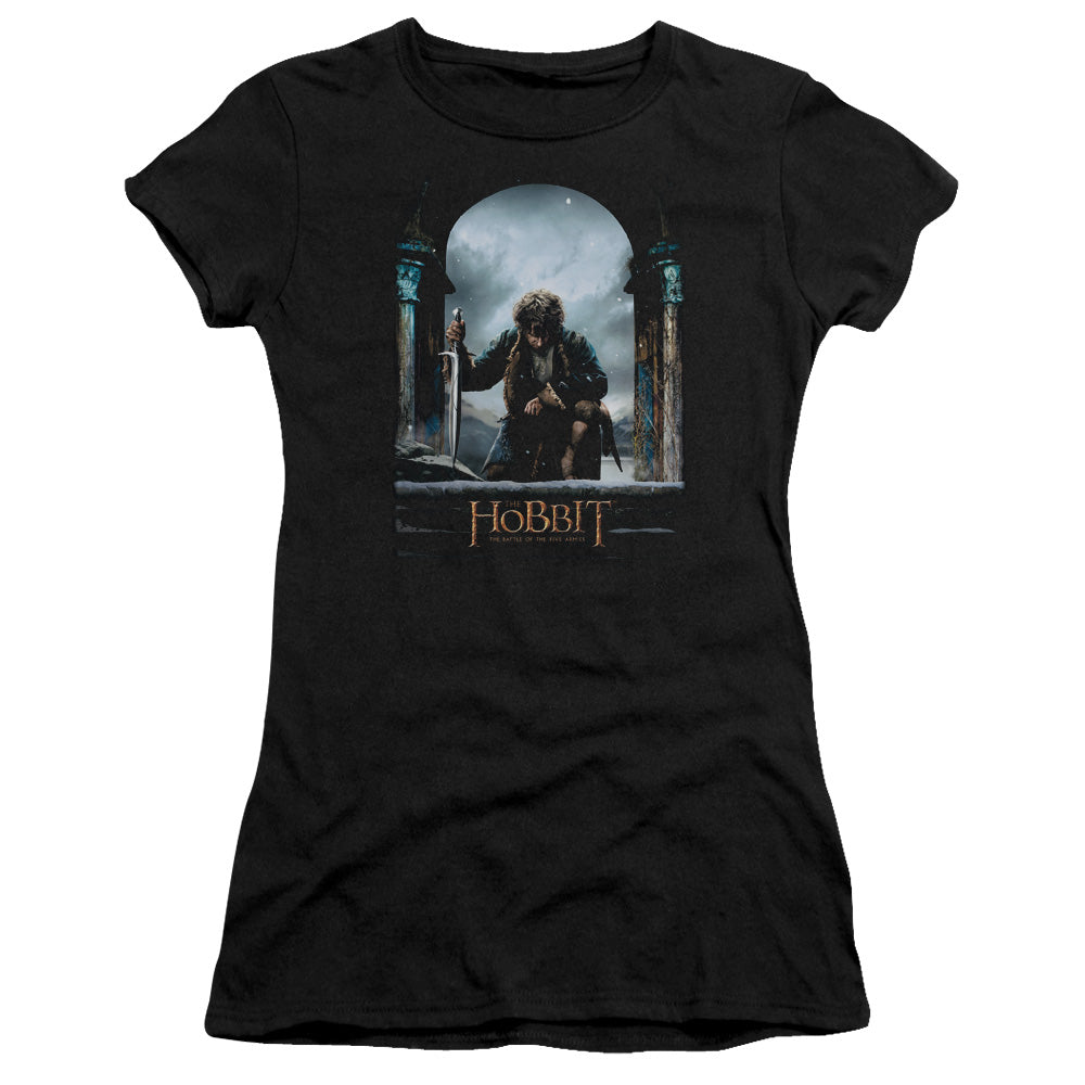 Hobbit - Bilbo Poster - Short Sleeve Junior Sheer - Black T-shirt