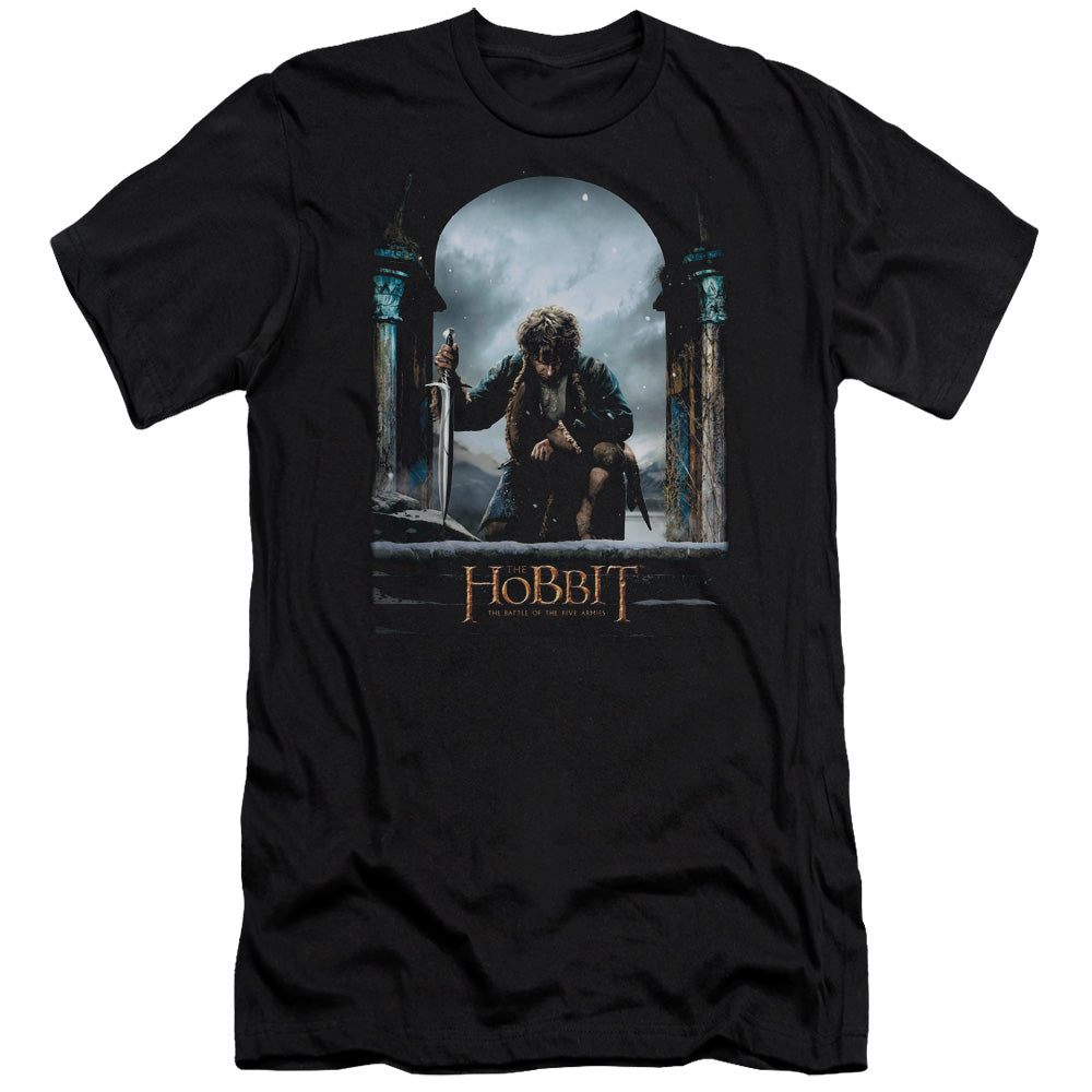 Hobbit - Bilbo Poster-premuim Canvas Adult Slim Fit 30/1 - Black