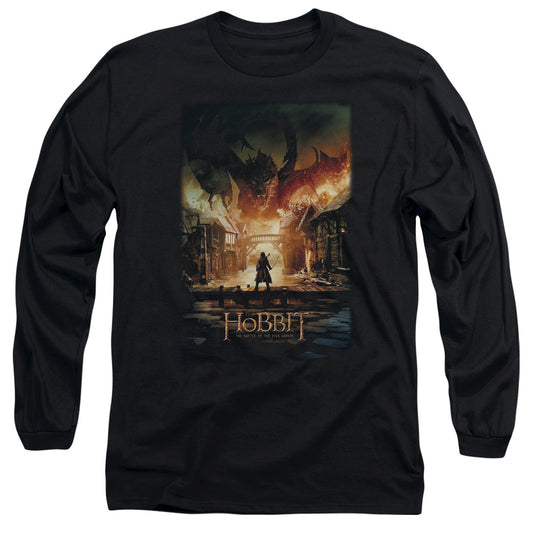Hobbit - Smaug Poster - Long Sleeve Adult 18/1 - Black T-shirt