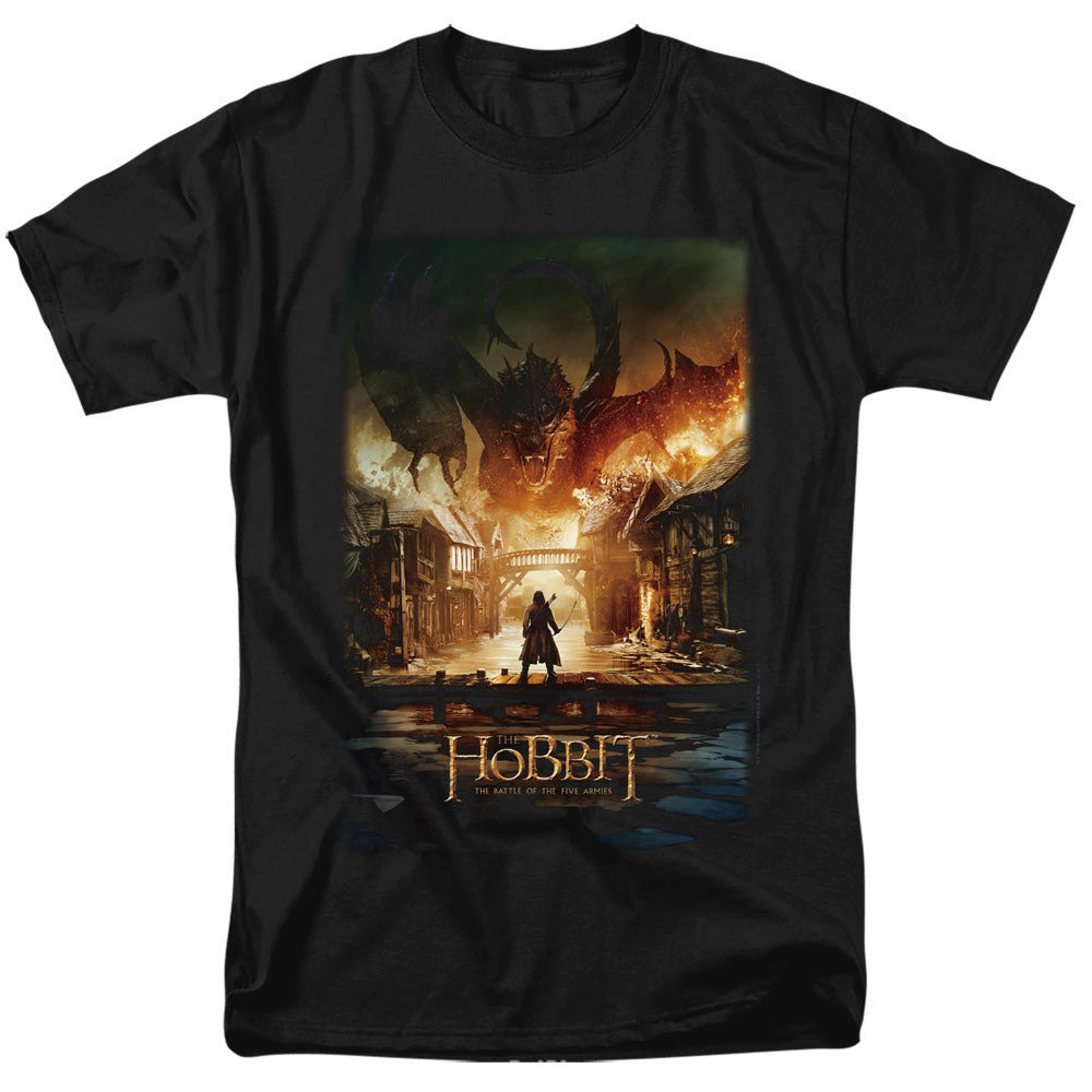 Hobbit - Smaug Poster - Short Sleeve Adult 18/1 - Black T-shirt