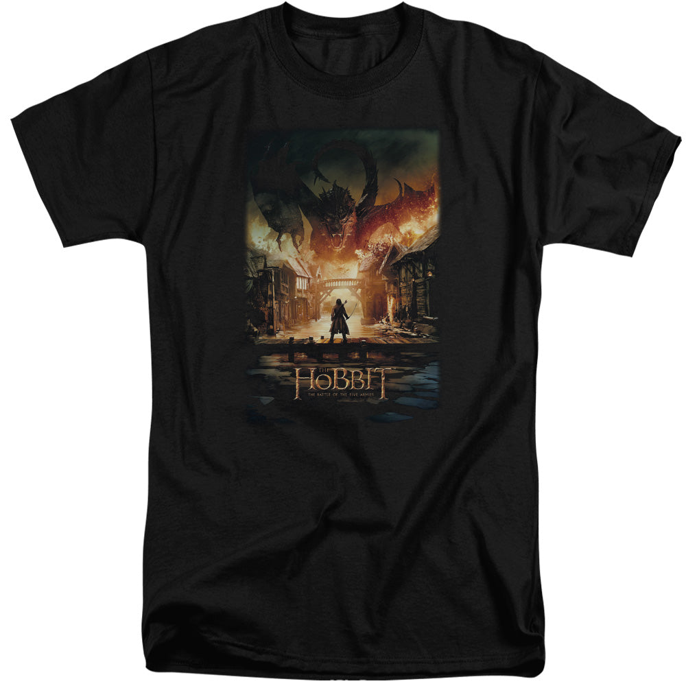 Hobbit - Smaug Poster - Short Sleeve Adult Tall - Black T-shirt