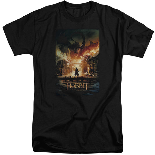 Hobbit - Smaug Poster - Short Sleeve Adult Tall - Black T-shirt