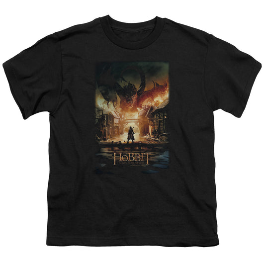 Hobbit - Smaug Poster - Short Sleeve Youth 18/1 - Black T-shirt