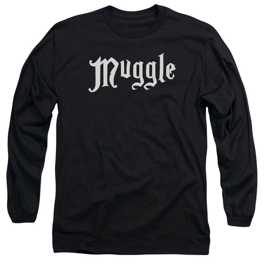 Harry Potter - Muggle - Long Sleeve Adult 18/1 - Black T-shirt