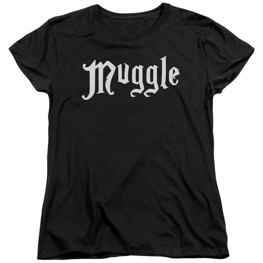 Harry Potter - Muggle - Short Sleeve Womens Tee - Black T-shirt